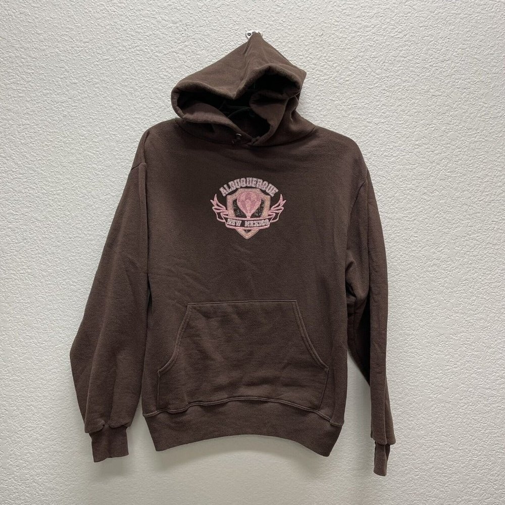Albuquerque New Mexico Womens Small Hot Air Balloon Festival Brown Hoodie